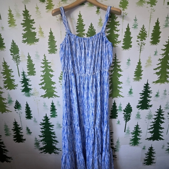 INC International Concepts Dresses & Skirts - INC Printed Tiered Tie-Waist Maxi Dres